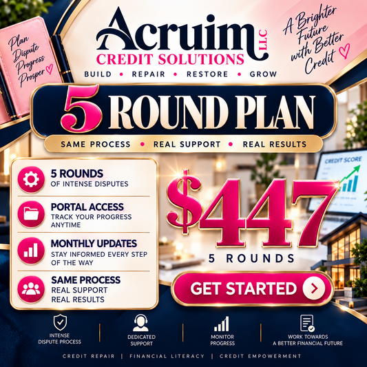 5-Round Credit Repair Plan — $447