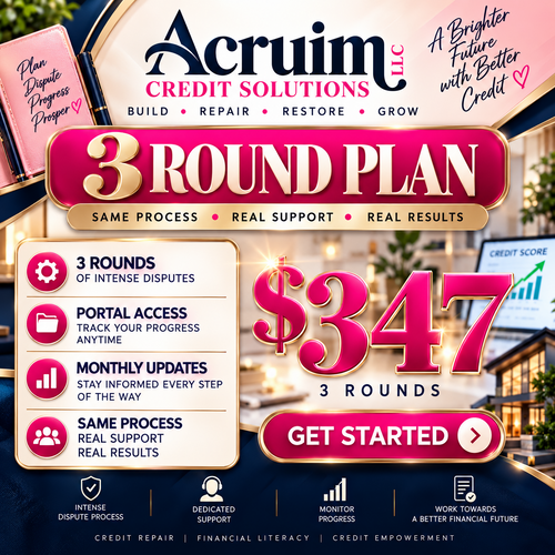 3-Round Credit Repair Plan — $347